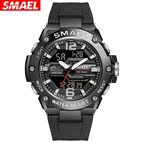 

SMAEL 8033 Sport Waterproof Wristwatches For Men Sport Waterproof Military Army Date Watches Double Display Digital Quartz Watch