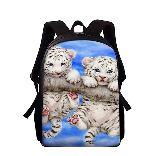 

Unisex Zaino per la scuola 3D zaino Scuola Giornaliero Animali Tessuto Oxford Massima capacità Traspirante Leggero Cerniera Blu