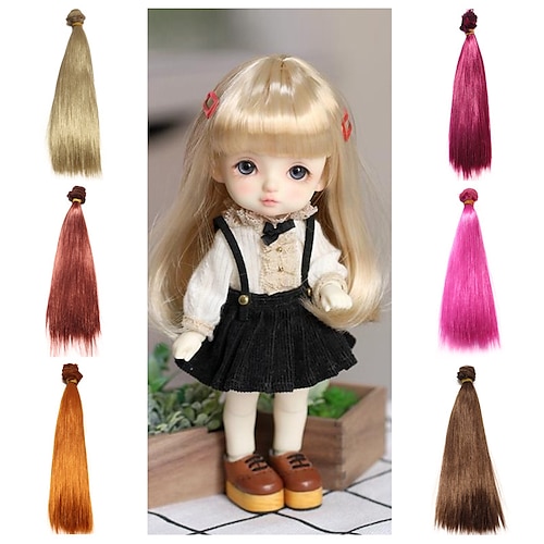

milk silk hair row bjd handmade material ye luoli small cloth salon ob11 cotton doll imitation mohair wig