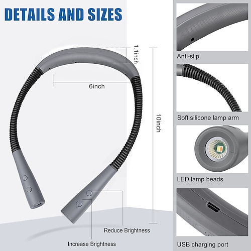 Silicone Arms Neck Reading Light