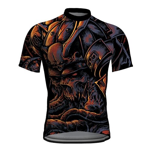 

21Grams Men's Cycling Jersey Short Sleeve Bike Jacket Tracksuit Jersey with 3 Rear Pockets Mountain Bike MTB Road Bike Cycling Cycling Breathable Quick Dry Reflective Strips Black Graphic Animal