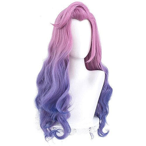 

LOL Seraphine Cosplay Wigs Women's Layered Haircut Side bangs / Heat Resistant Fiber Wavy Pink Teen Adults' Anime Wig