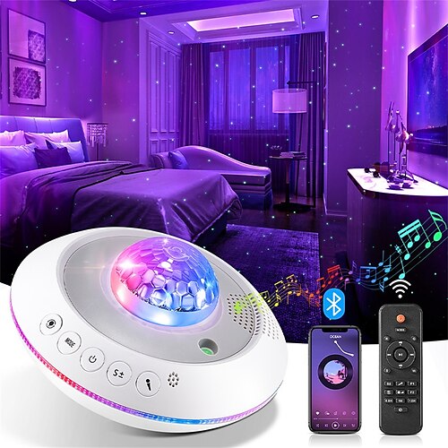 

Galaxy Projector for Bedroom UFO Skylight Galaxy Light Projector Bluetooth Speaker Sky Light Projector Star Projector Remote Timer Cool Lights for Bedroom Lighting