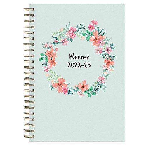 

2022-2023 Academic Year Weekly & Monthly Planner 5 x 8 Frosted Flexible Cover Wirebound Laurel