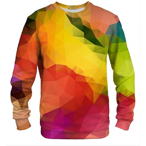 

Men's Unisex Sweatshirt Red Crew Neck Gradient Graphic Prints Print Outdoor Street Daily 3D Print Basic Sports Casual Spring & Fall Clothing Apparel Hoodies Sweatshirts Long Sleeve