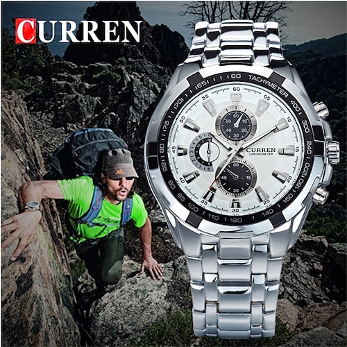 

CURREN Men Quartz Watches Top Brand Analog Military male alloy Watches Men Sports army Watch Waterproof Relogio Masculino 8023