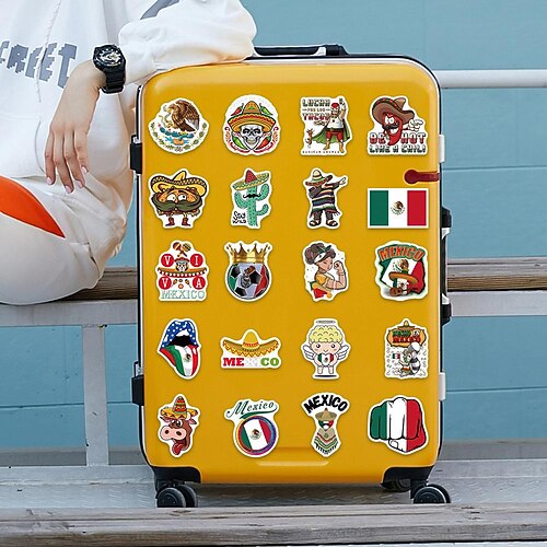

60 Mexican Style Folk Style Graffiti Stickers Luggage Notebook Phone Case Vase Battery Car Stickers