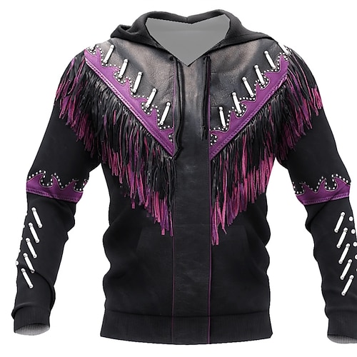 

Men's Unisex Pullover Hoodie Sweatshirt Hooded Tribal Graphic Prints Print Daily Sports 3D Print Streetwear Designer Hoodies Sweatshirts Long Sleeve Purple