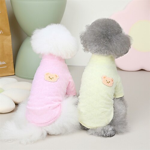 

Dog Cat Shirt / T-Shirt Animal Cute Sweet Dailywear Casual Daily Winter Dog Clothes Puppy Clothes Dog Outfits Soft Pink Yellow Costume for Girl and Boy Dog Cotton S M L XL 2XL
