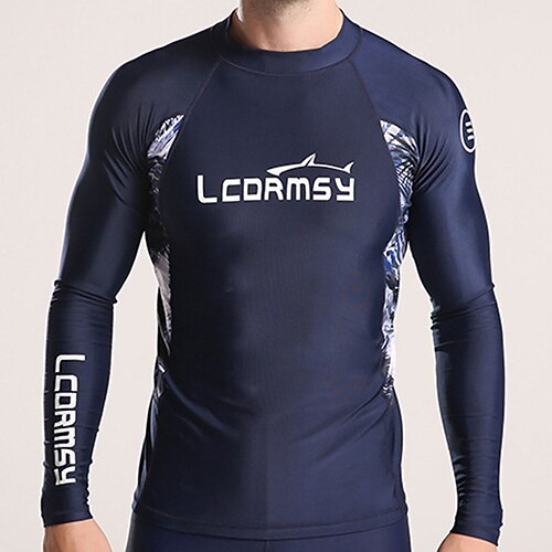 

Men's Rash Guard Swim Shirt UPF50 Quick Dry Lightweight Long Sleeve Sun Shirt Bathing Suit Swimming Surfing Beach Water Sports Printed Spring Summer Autumn