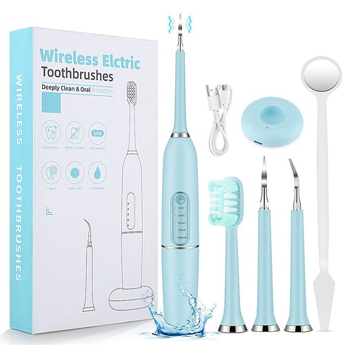 

Portable Electric Sonic Dental Scaler USB Rechargeable Tooth Cleaner Calculus Stains Tartar Remover Dentist Teeth Whitening Tool