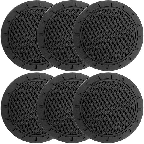 

4pcs Car Console Cup Coaster Bling Keep Car Clean Easy to Install Silicone For SUV Truck Van