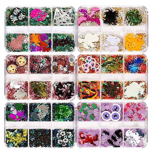 

Halloween Nail Art Glitter Glitter Powder Nail Polish Glue DIY Glue Slime Filling Nail Art Accessories