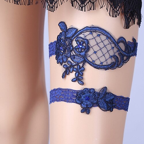 

Polyester Modern Contemporary Wedding Garter With Appliques / Bandage Garters Wedding Party