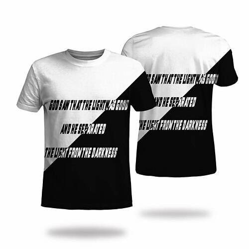 

Homme T shirt Tee Tee Graphic Col Rond Noir 3D effet Casual du quotidien Manches Courtes Impression 3D Vêtement Tenue Mode Frais Design Confortable / Eté / Eté