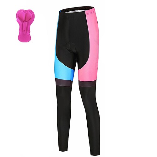 

21Grams Women's Cycling Bib Tights Bike Bottoms Mountain Bike MTB Road Bike Cycling Sports Patchwork 3D Pad Cycling Breathable Quick Dry Red Blue Polyester Spandex Clothing Apparel Bike Wear