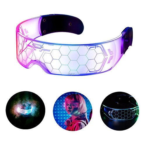 

7 Colors Decorative Grow Glasses Color Lighting Goggles LED Lighting Glasses Bar KTV Halloween Christmas Birthday Party