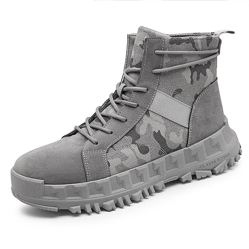 

Men's Boots Combat Boots Martin Boots Hiking Boots Casual Daily Walking Shoes PU Black Khaki Gray Fall