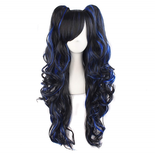 

Ponytail Wig Multi-color Lolita Long Curly Clip on Ponytails Cosplay Wig