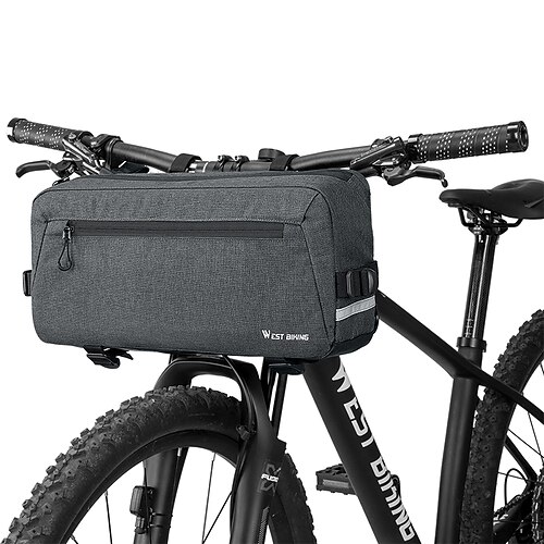 

WEST BIKING mountain bike handlebar bag bicycle bag multi-function head bag 6.2L large capacity diagonal bag