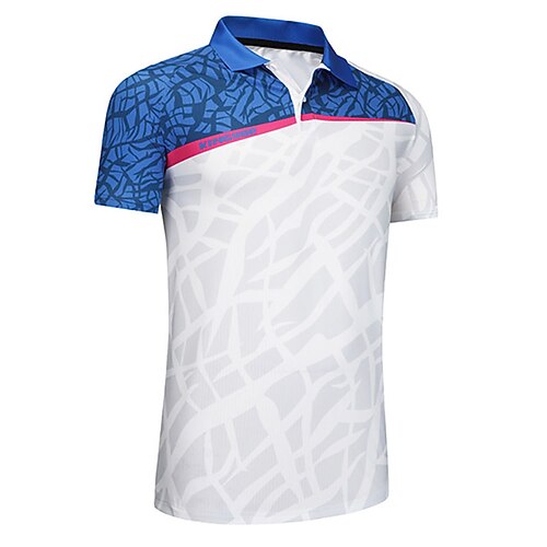 

Herre Golftrøje Tennistrøje Åndbart Hurtigtørrende Svedtransporende Kortærmet T-shirt Toppe Regulær Trykt Sommer Gym Træning Tennis Badminton / Mikroelastisk / Letvægt