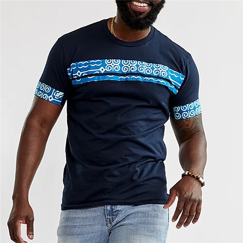 

Men's Unisex T shirt Tee 3D Print Graphic Prints Crew Neck Street Daily Print Short Sleeve Tops Designer Casual Big and Tall Sports Navy Blue / Summer / Summer