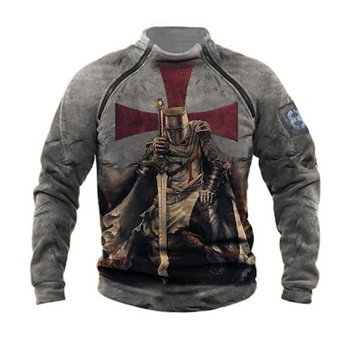 

Men's Unisex Sweatshirt Zip Up Sweatshirt Graphic Prints Zipper Print Daily Sports Holiday 3D Print Designer Casual General Hoodies Sweatshirts Gray