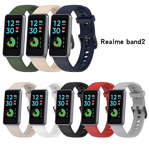 

1 PCS Smart Watch Band Compatible with Realme band2 Smartwatch Strap Adjustable Elastic Breathable Sport Band Replacement Wristband