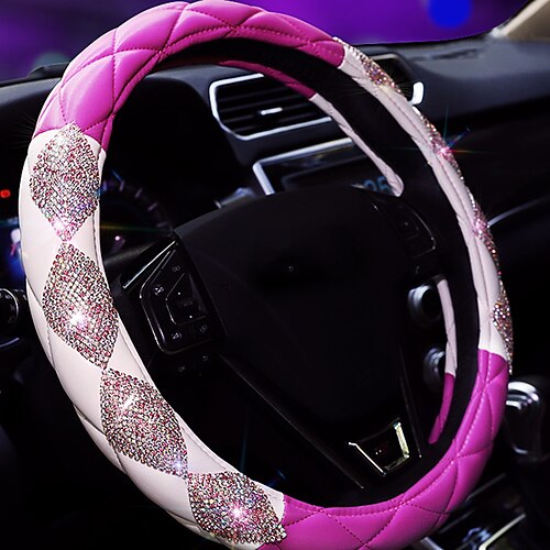 

1 PCS Leather Car Steering Wheel Cover Fashion design Universal Fit For 15""~15""1/2