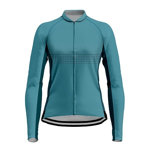 

21Grams Women's Cycling Jersey Long Sleeve Bike Top with 3 Rear Pockets Mountain Bike MTB Road Bike Cycling Breathable Quick Dry Moisture Wicking Reflective Strips Green Rosy Pink Polka Dot Polyester