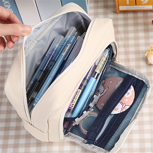 

PencilCasePenPouchMarkerBag Waterproof Creative Wear-Resistant Canvas for School Office Student