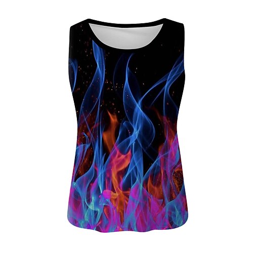 

Women's Crew Neck Yoga Top Tank Top Color Gradient Black with White White Yoga Fitness Gym Workout Top Sleeveless Sport Activewear Breathable Quick Dry Moisture Wicking Micro-elastic Loose / Stripes