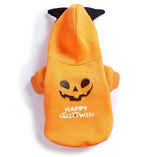 

Festival Pumpkin Sweater Dog Costume Clothes Cat and Dog Festival Costume Cosplay Transformed Two-legged Clothes