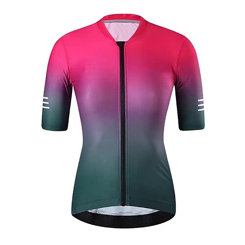 

Women's Cycling Jersey with Bib Tights Cycling Jersey Short Sleeve Bike Tracksuit Jersey Top with 3 Rear Pockets Mountain Bike MTB Road Bike Cycling Soft Reflective Strips Back Pocket Wicking Dark
