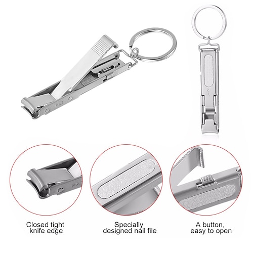 

1PC Foldable Ultra-thin Portable Stainless Steel Nail Toe Cutter Trimmer Scissor Manicure Pedicure Tool Fingernail Clipper