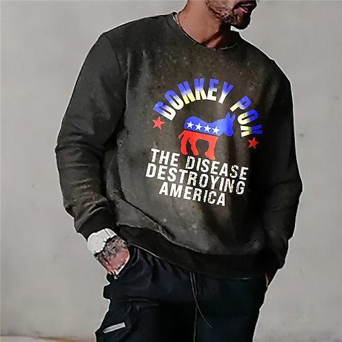 

Men's Unisex Sweatshirt Pullover Graphic Prints Letter Print Daily Sports Holiday 3D Print Designer Casual Hoodies Sweatshirts Black