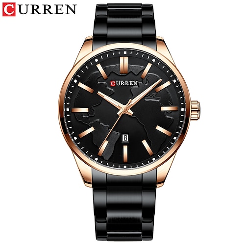 

CURREN Creative Design Dial Quartz Watch Stainless Steel Clock Male Business Men's Watch with Date Fashion Gift Reloj Hombres