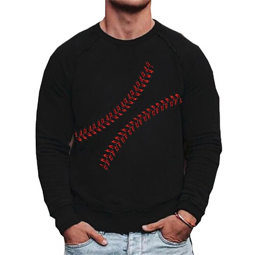 

Men's Sweatshirt Pullover Graphic Abstract Print Daily Holiday Going out Hot Stamping Streetwear Casual Hoodies Sweatshirts Long Sleeve Black