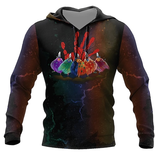 

Men's Unisex Pullover Hoodie Sweatshirt Wine Hooded Graphic Prints Hand Print Daily Sports 3D Print Streetwear Designer Casual Spring & Fall Clothing Apparel Hoodies Sweatshirts Long Sleeve