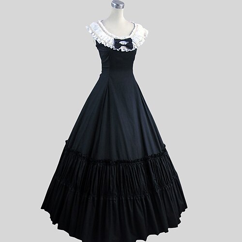 

Rococo Victorian Ball Gown Vintage Dress Party Costume Masquerade Prom Dress Women's Costume Vintage Cosplay Party Halloween Carnival Sleeveless Dress Masquerade