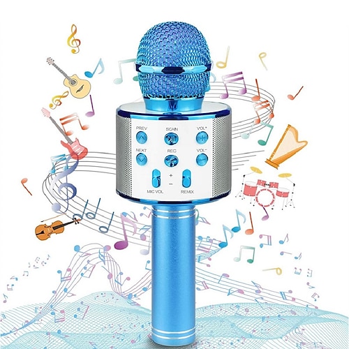 

Kids Bluetooth Microphone Portable Wireless Karaoke Microphone Fun Toys Teen Girls Boys Christmas Best Gifts Family Party Gifts Singing