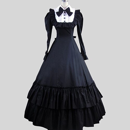 

Rococo Victorian Ball Gown Vintage Dress Party Costume Masquerade Prom Dress Women's Costume Vintage Cosplay Party Halloween Carnival Long Sleeve Dress Masquerade