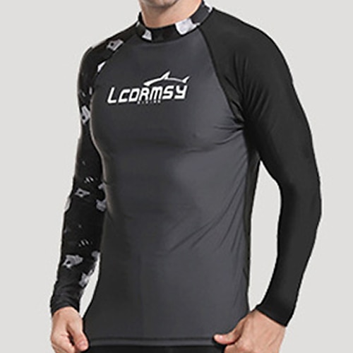 

Men's Rash Guard Swim Shirt UPF50 Quick Dry Lightweight Long Sleeve Sun Shirt Bathing Suit Swimming Surfing Beach Water Sports Printed Spring Summer Autumn