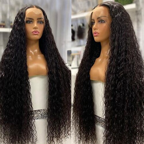 

Human Hair 13x4 Lace Front Wig Free Part Brazilian Hair Body Wave Black Wig 150% Density with Baby Hair Glueless Pre-Plucked For wigs for black women Long Human Hair Lace Wig