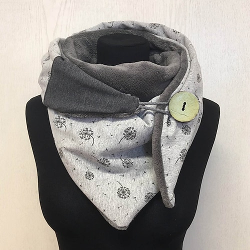 

Men's Women's Scarves Daily Flowers Cotton Polyester Basic Vintage Retro Warm 1 PCS