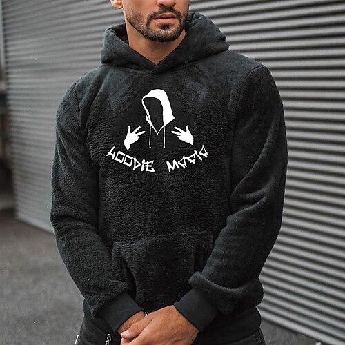 

Men's Pullover Hoodie Sweatshirt Hooded Graphic Letter Print Sports Outdoor Daily Sports Hot Stamping Basic Designer Hoodies Sweatshirts Long Sleeve Black / Spring / Fall