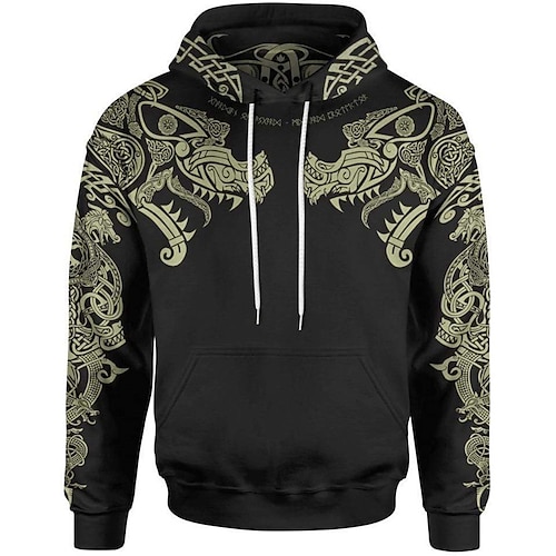 

Men's Unisex Hoodie Pullover Hoodie Sweatshirt Graphic Prints Print Hooded Sports Outdoor Daily Sports 3D Print Basic Casual Hoodies Sweatshirts Long Sleeve Black