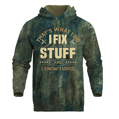 

Men's Unisex Hoodie Pullover Hoodie Sweatshirt Graphic Prints Letter Print Hooded Daily Sports 3D Print Designer Casual Hoodies Sweatshirts Long Sleeve Green