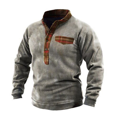 

Men's Pullover Full Zip Hoodie Color Block Pocket Sports Outdoor Daily Sports Basic Casual Hoodies Sweatshirts Brown