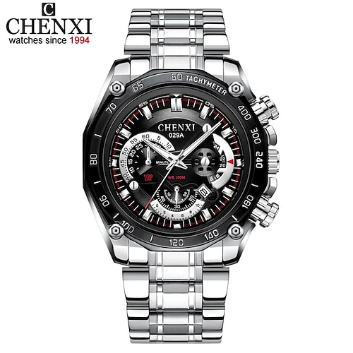 

CHENXI Watch Men Sports Watches Stainless Steel Band Auto Date Quartz Wristwatches Male Watch